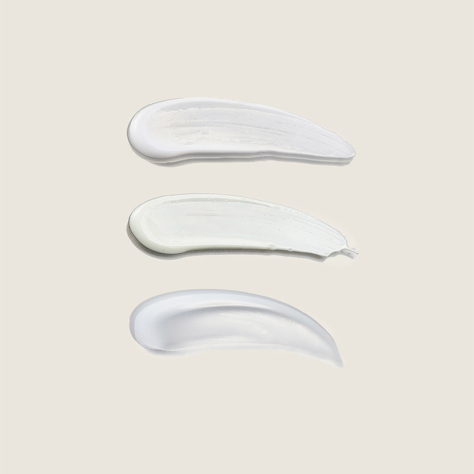 Sanfte Texturen der Protect and Hydrate Set von PURELEI, pflegend und schützend für strahlende Haut.