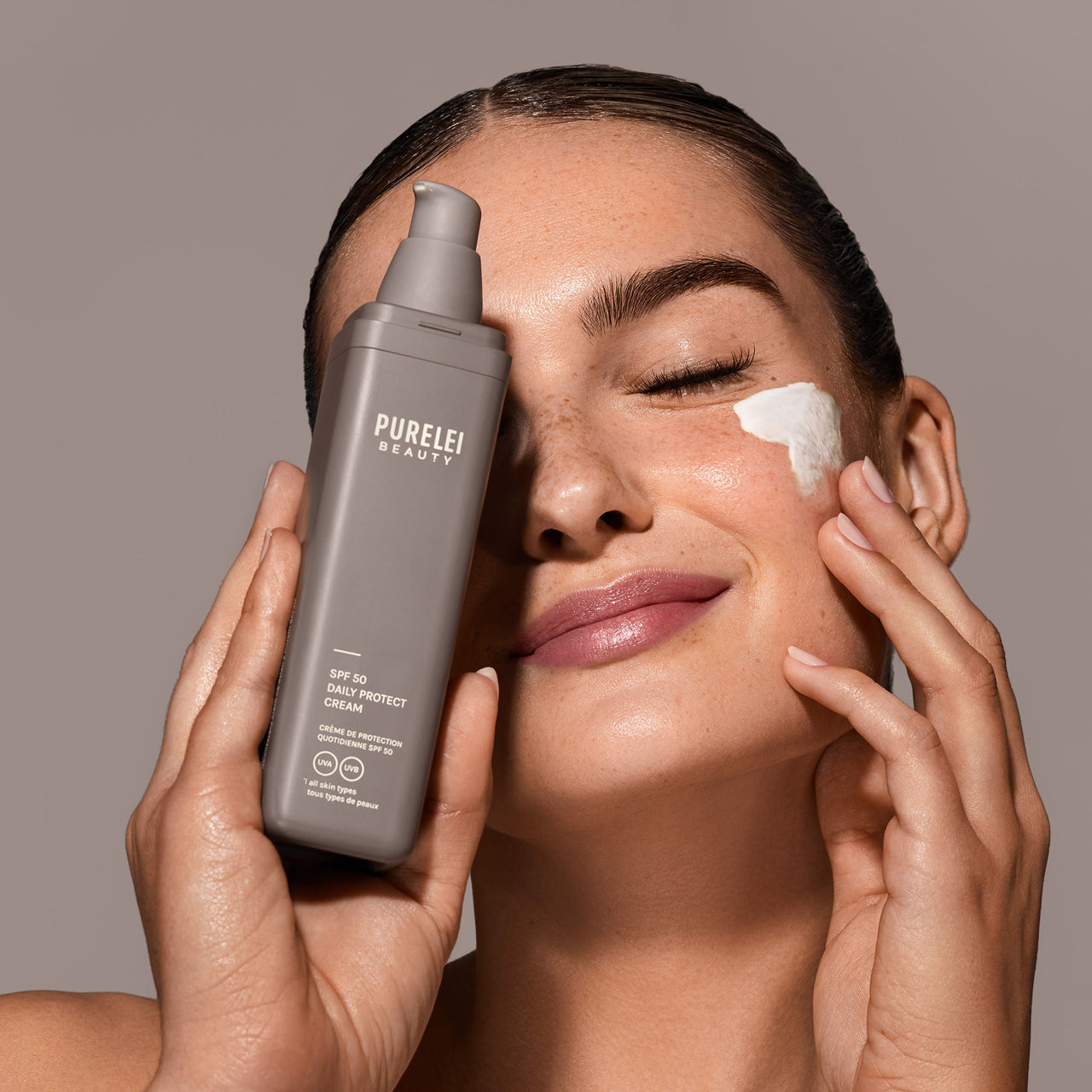 PURELEI Shimmer And Protect Set mit SPF50 Daily Protect Cream, leichte Textur für trockene bis normale Haut