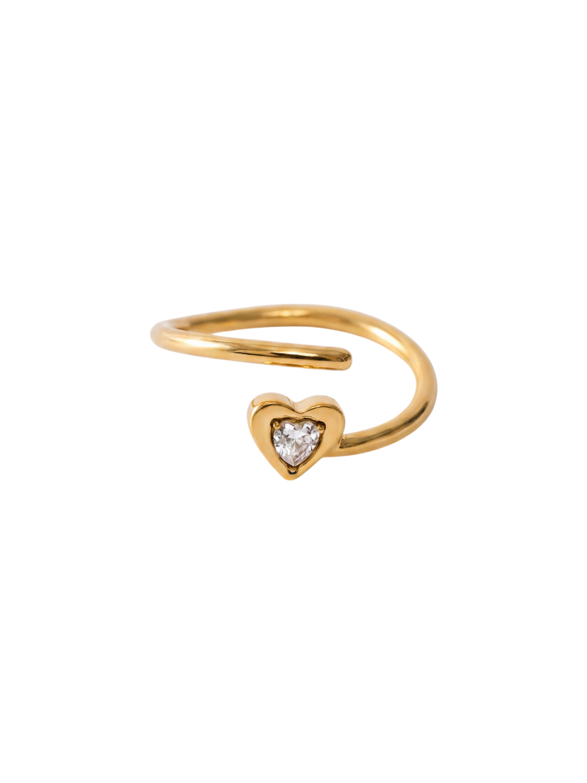 Adjustable Heart Ring