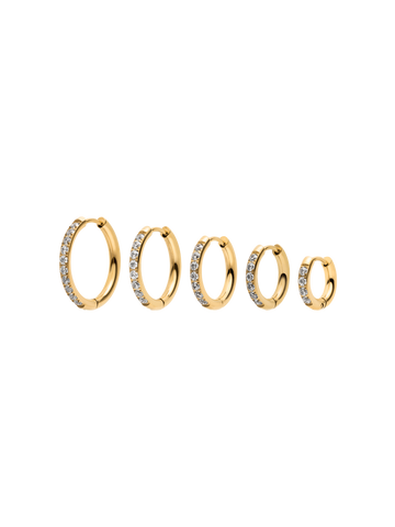Glitter Hoop Ohrring Set