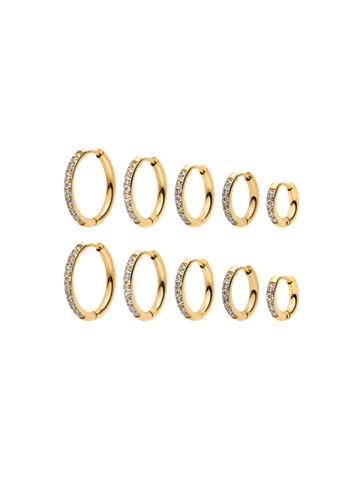 Glitter Hoop Ohrring Set