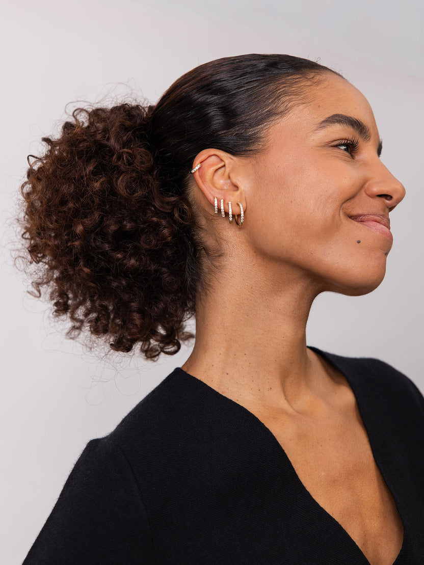 Glitter Hoop Ohrring Set