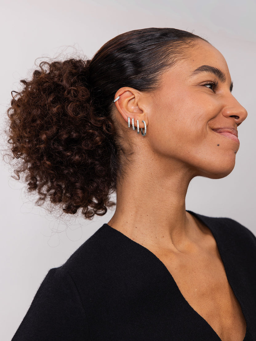 Glitter Hoop Ohrring Set