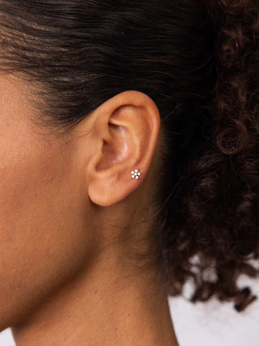 Glitter Flower Piercing