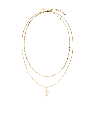 Collier croisé à deux rangs