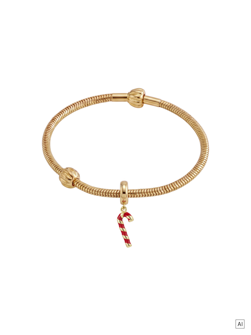 Charm LEI Candy Cane