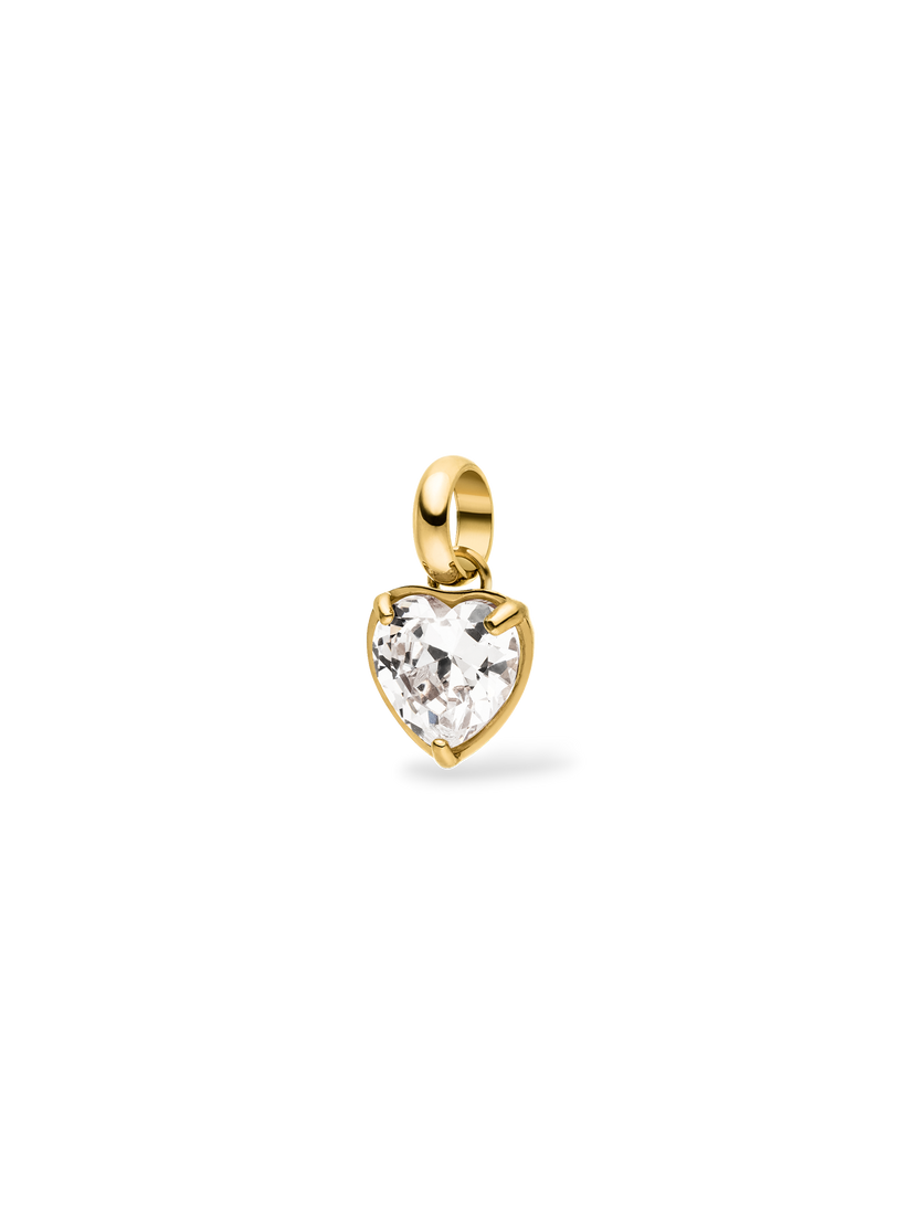 White Heart Charm