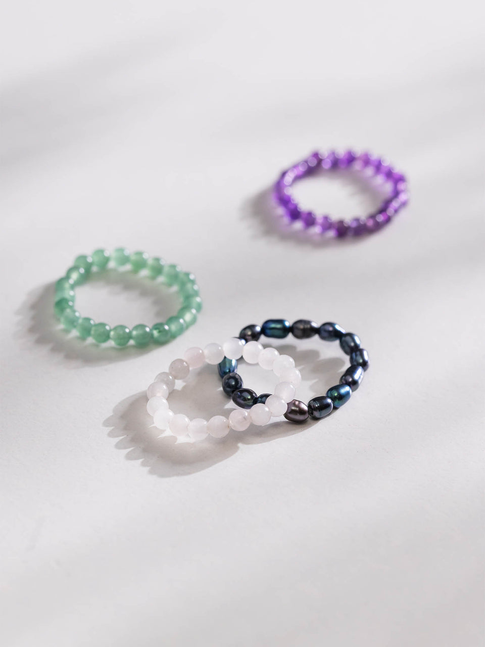 Rose Quartz Anxiety Ring