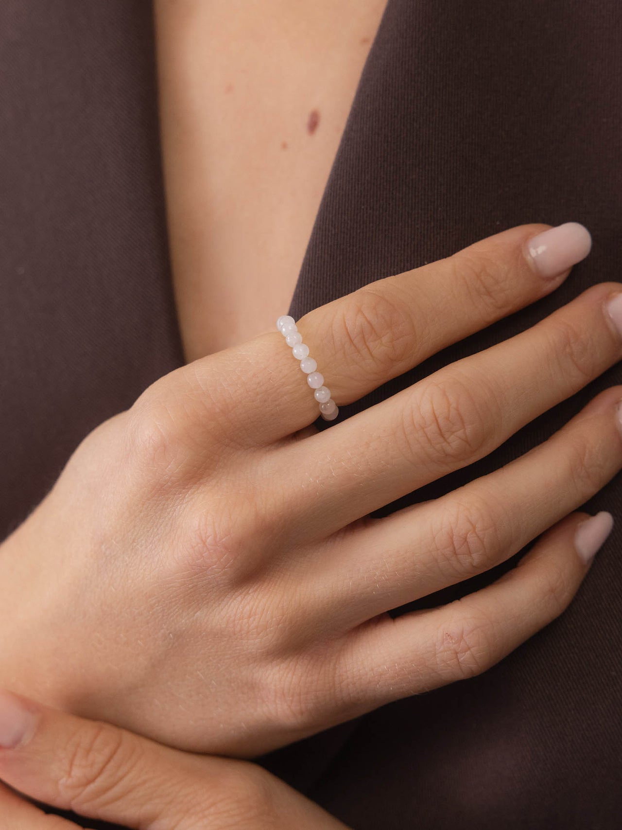 Rose Quartz Anxiety Ring