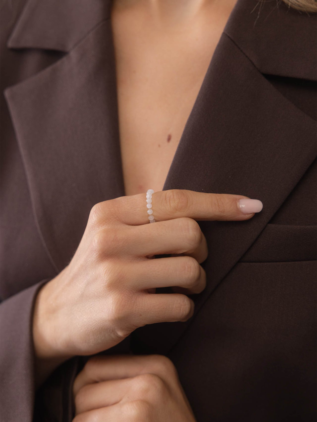 Rose Quartz Anxiety Ring