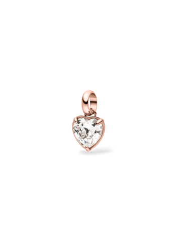 White Heart Charm