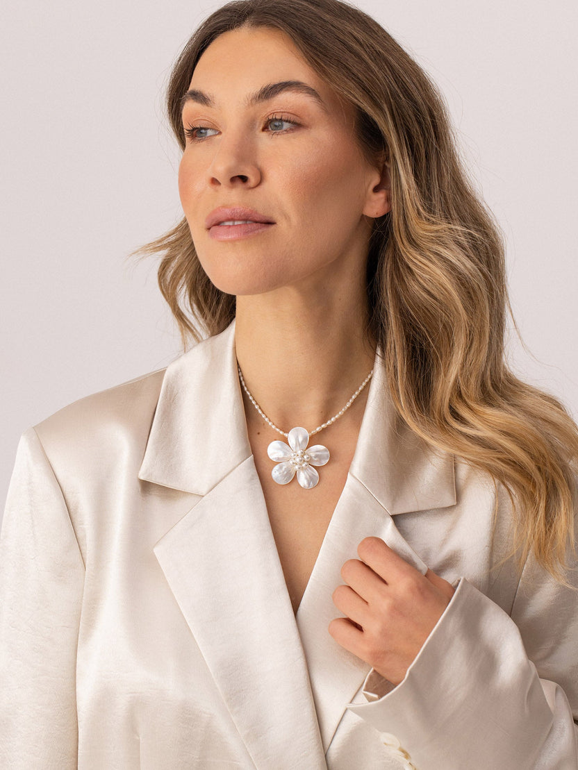 Pearly Flower Charm