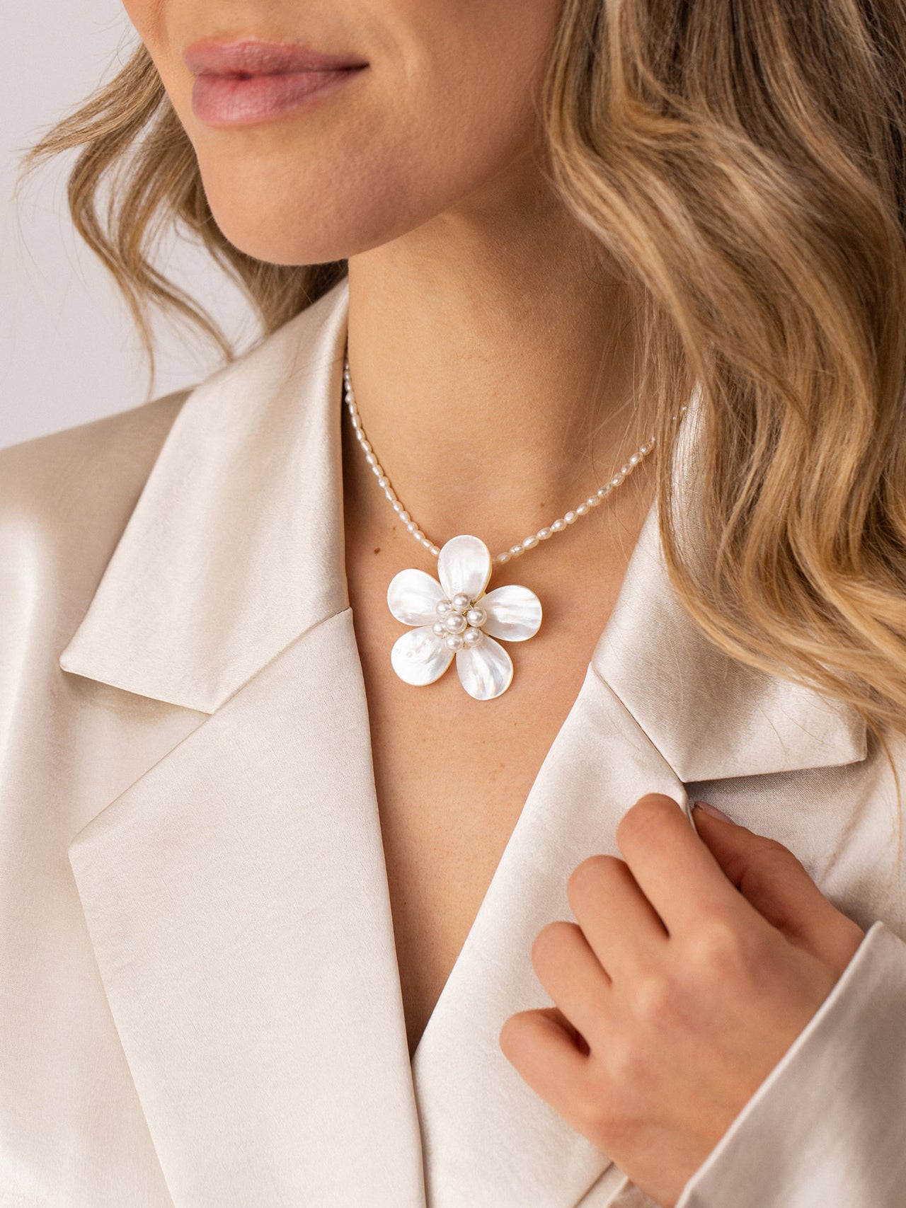 Pearly Flower Charm