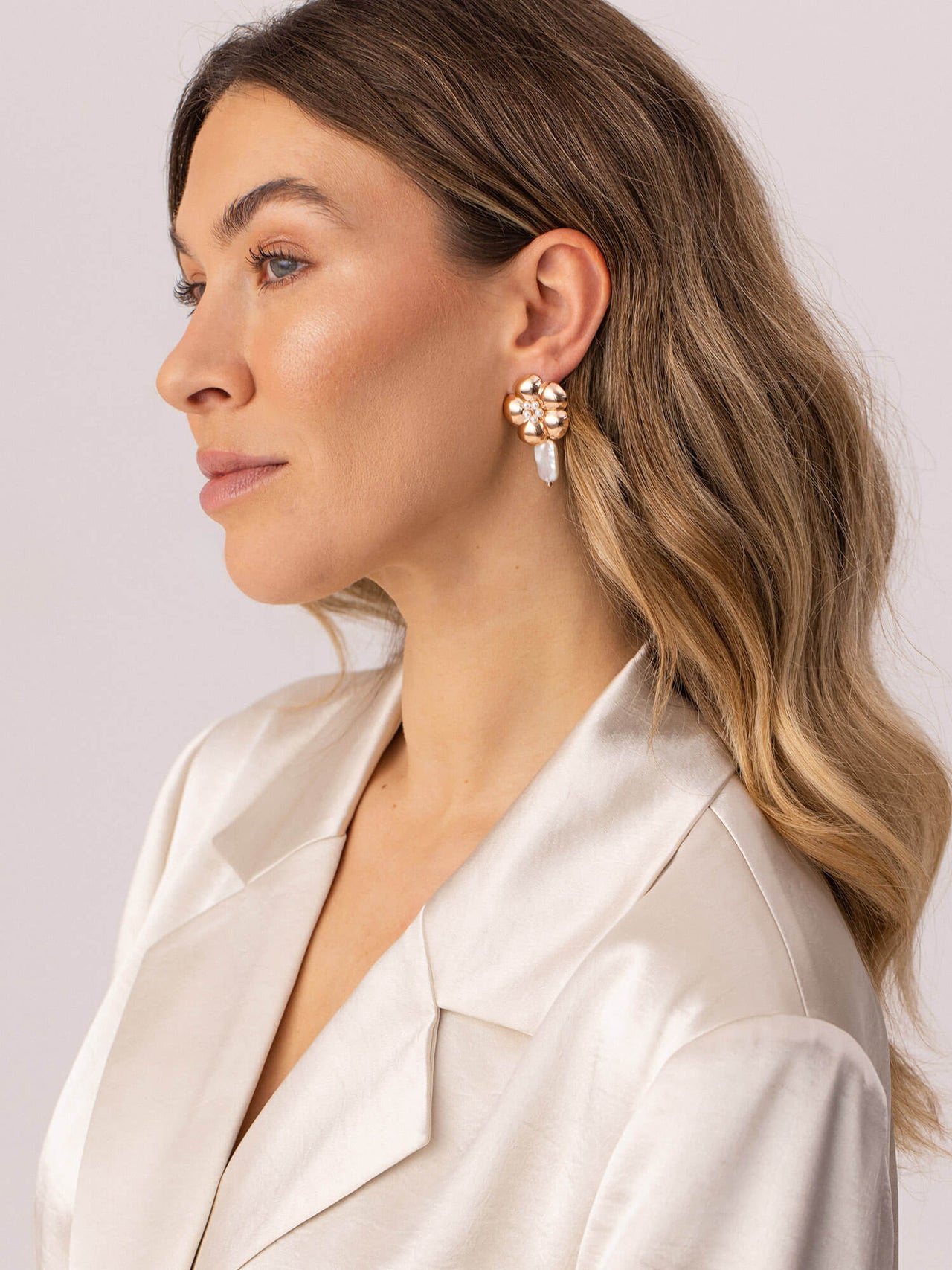 Floral Pearly Ohrringe