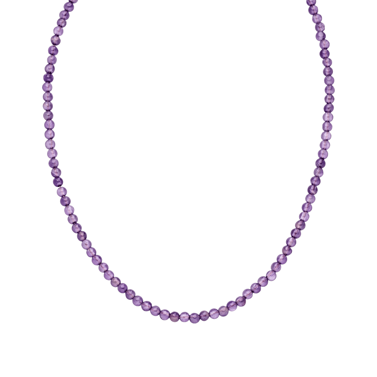 PURELEI Amethyst Kette mit echten Amethystperlen, roségoldenem Edelstahl, zeitlos elegant und feminin.