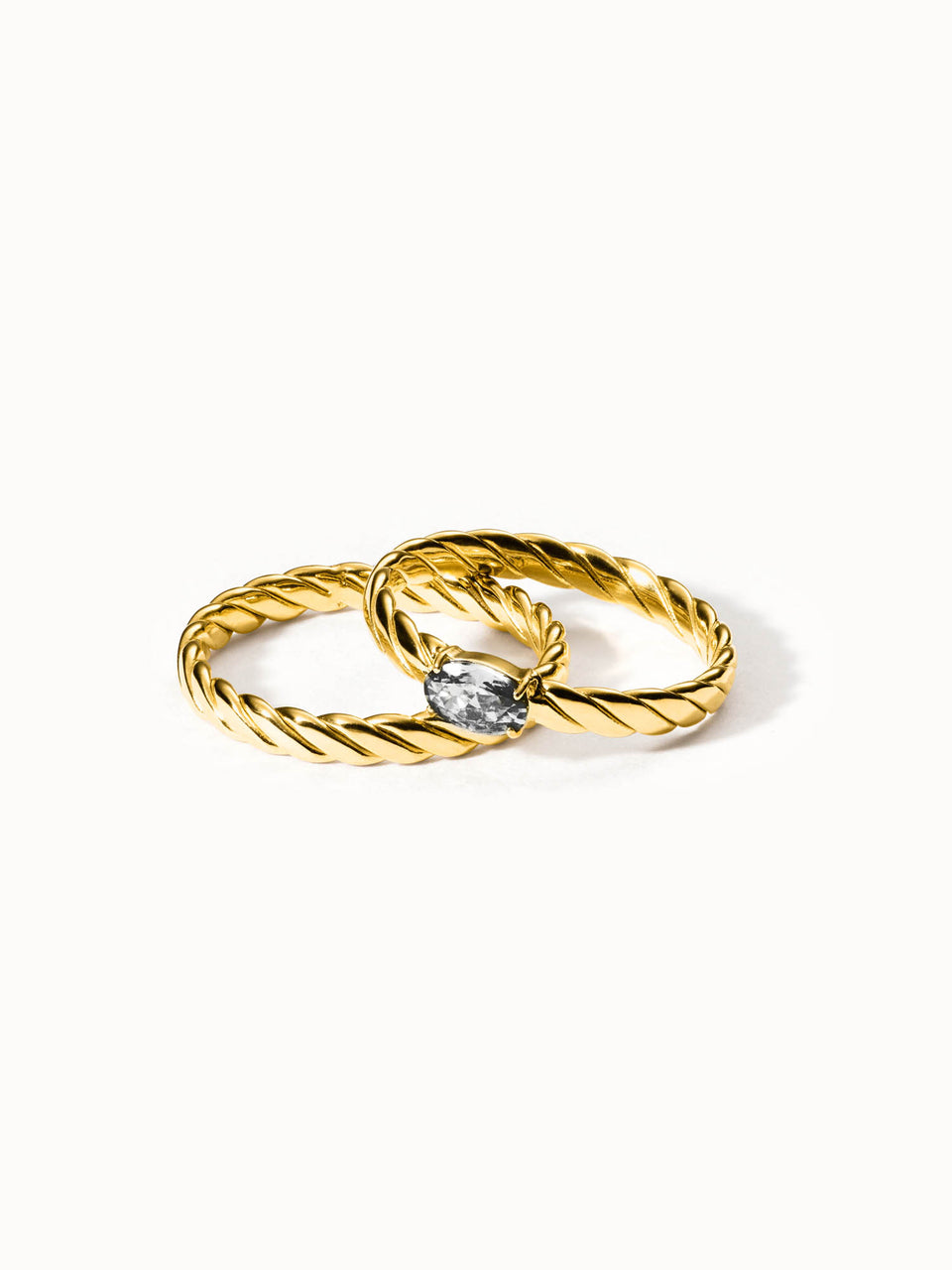 Volcano Ring Set Weiß