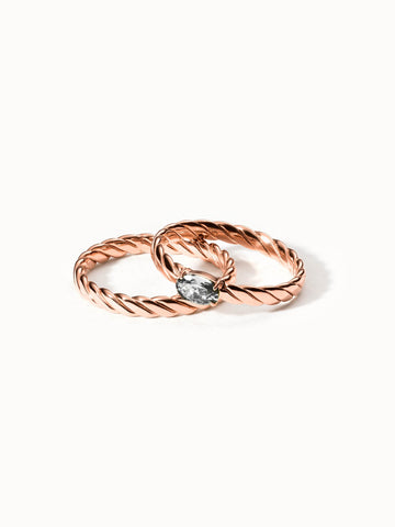 Volcano Ring Set Weiß