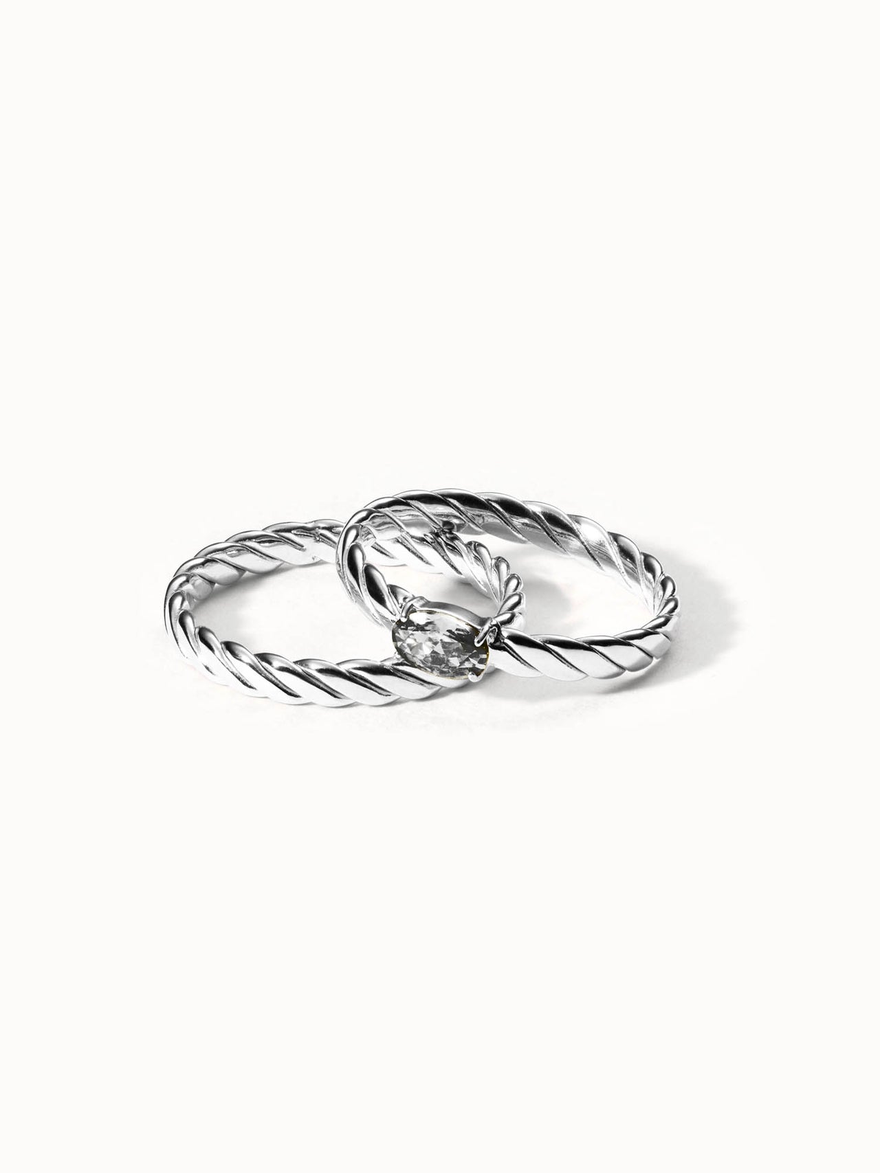 Volcano Ring Set Weiß