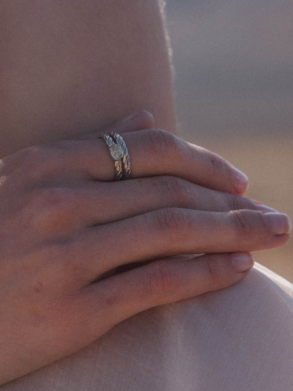 Volcano Ring Set Weiß