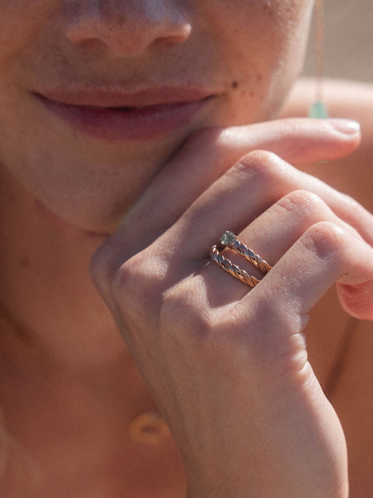 Volcano Ring Set Weiß