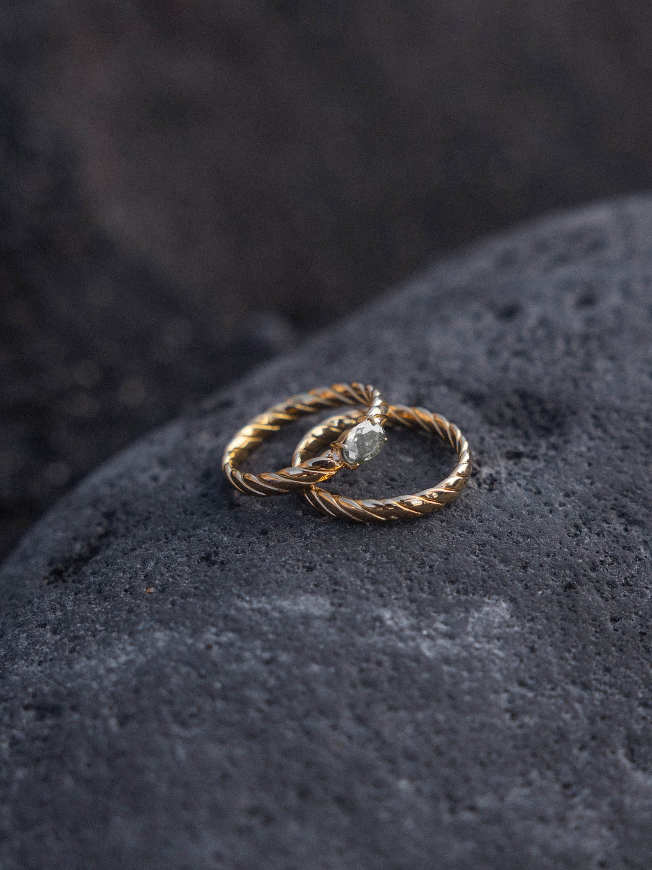 Volcano Ring Set Weiß