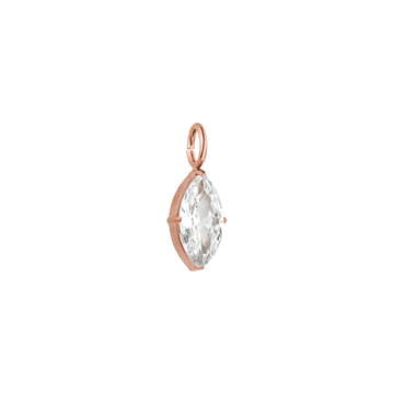 Roségoldener Anhänger mit klarem Stein, elegant und zeitlos – PURELEI.