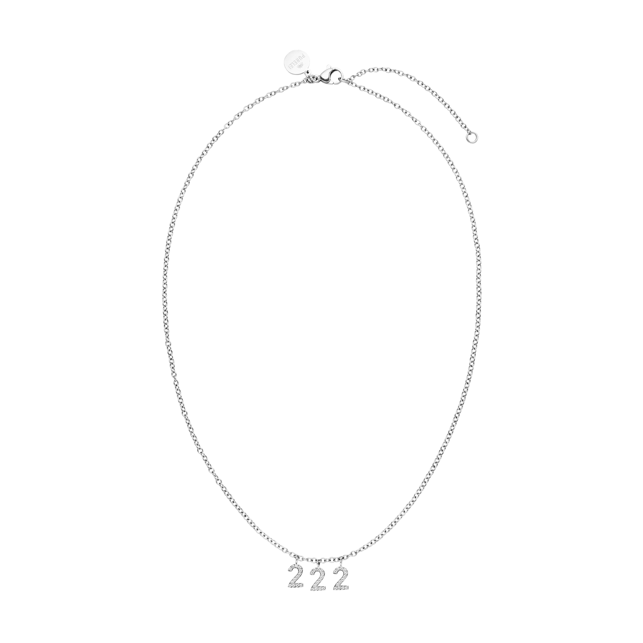Silberne 222 Kette mit funkelnden Zirkonia, nickelfrei und elegant, zeitloses Schmuckstück.