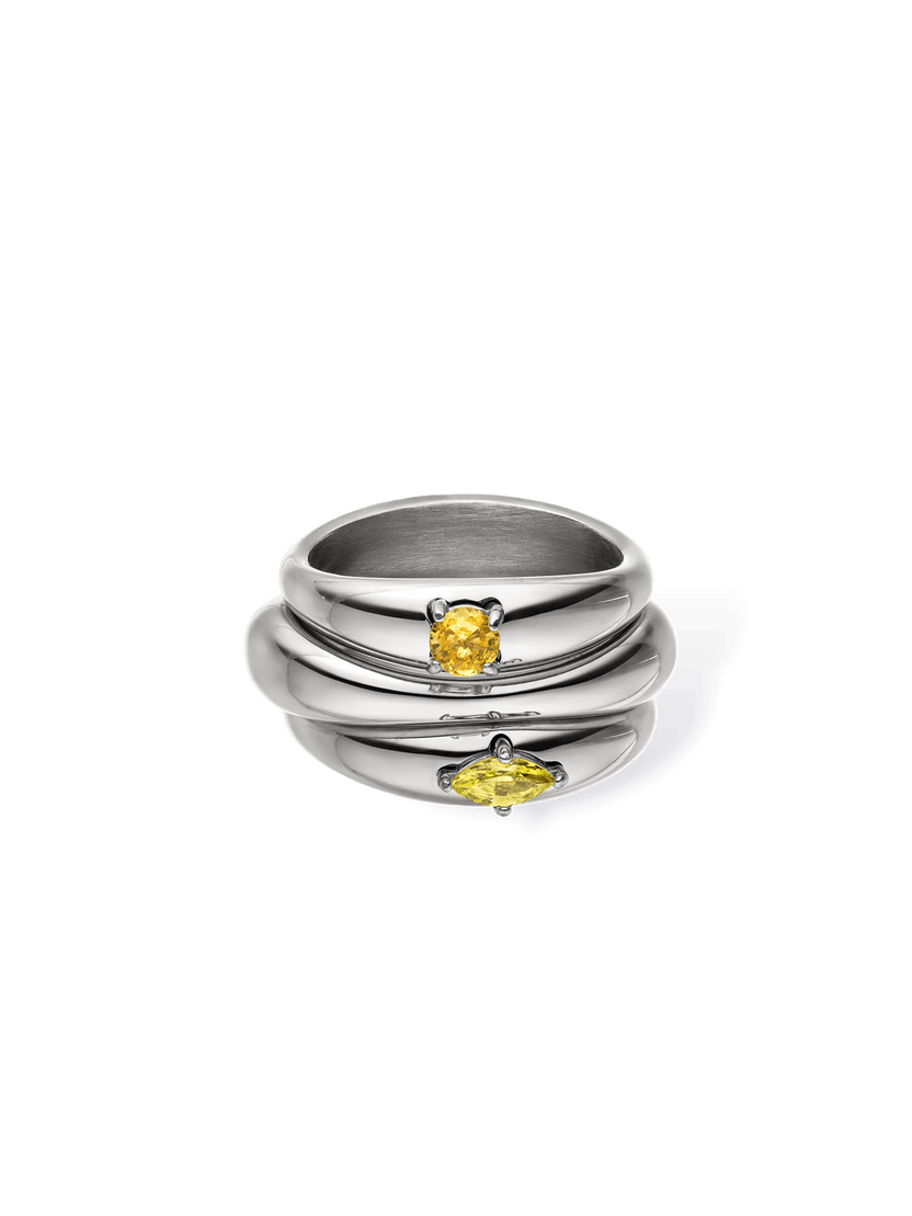 Soft Curve Ring Set
