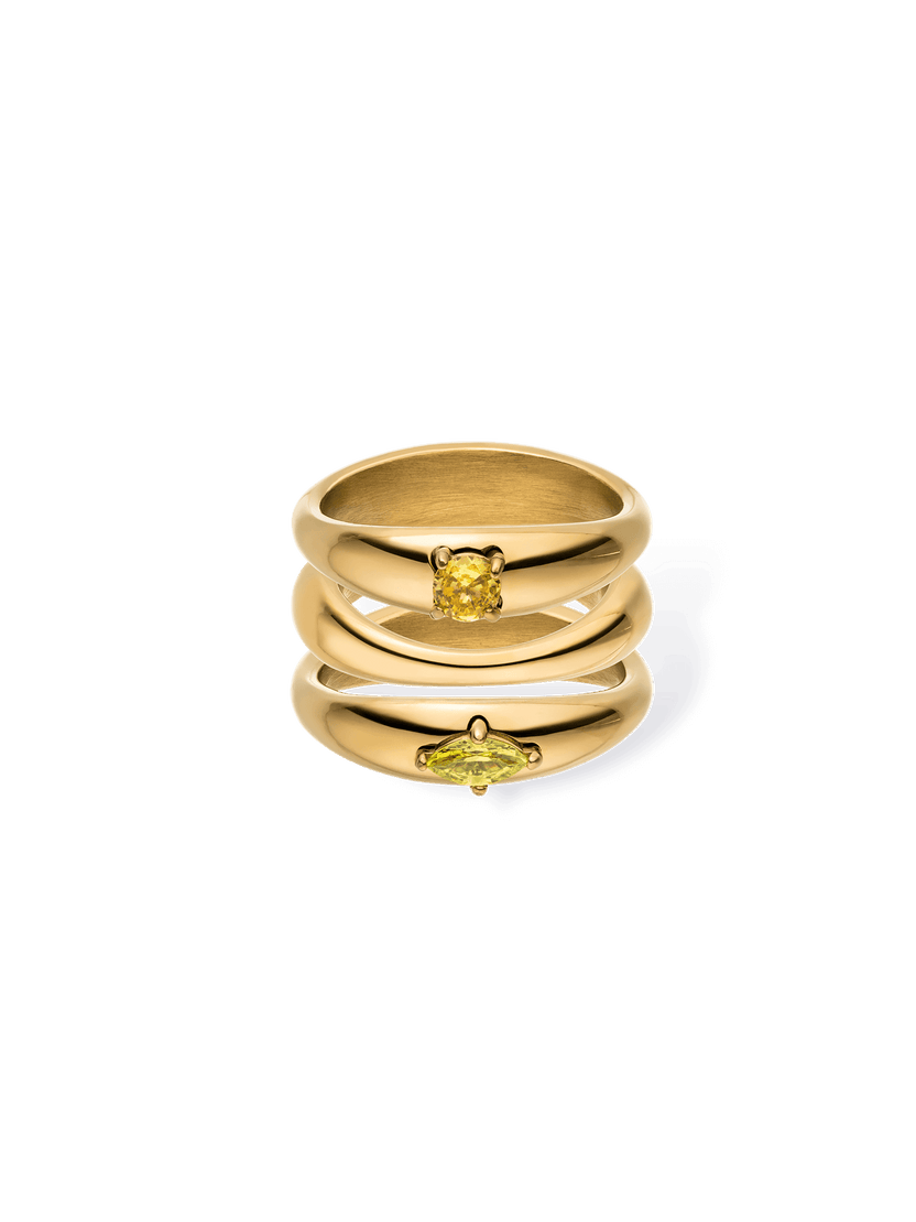 Soft Curve Ring Set