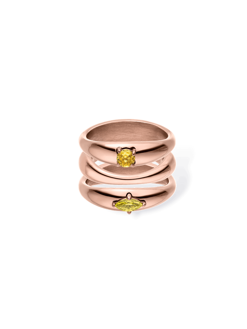 Soft Curve Ring Set