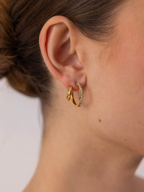 Double Glitter Ohrringe