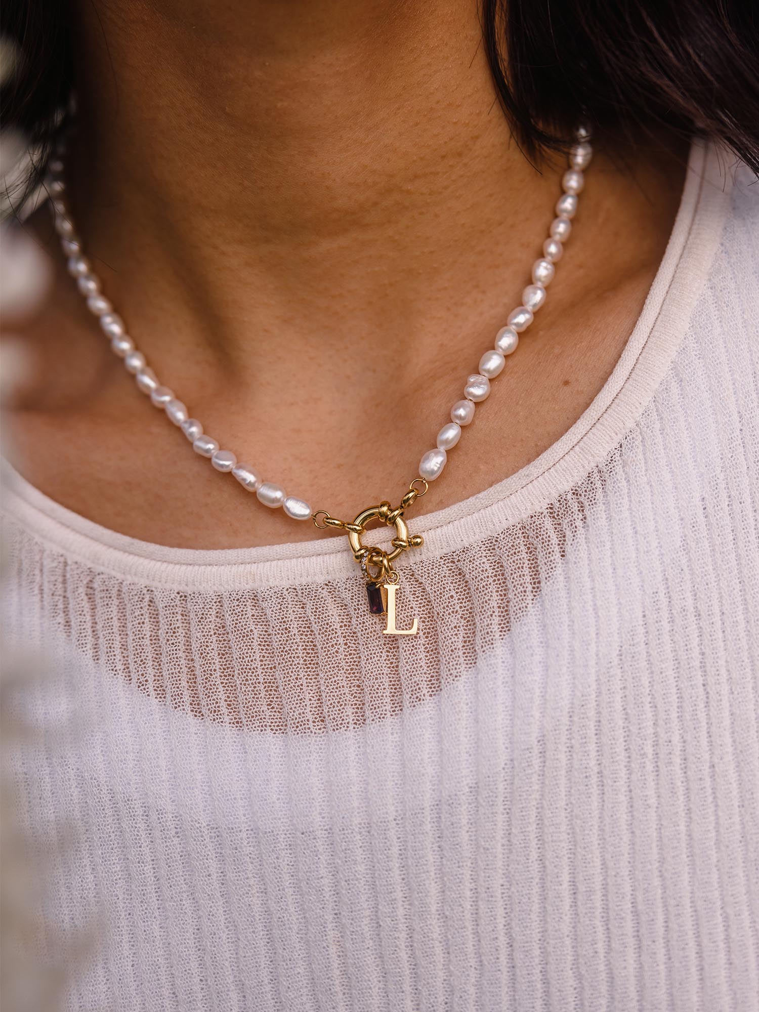 Collier Pearl Charm