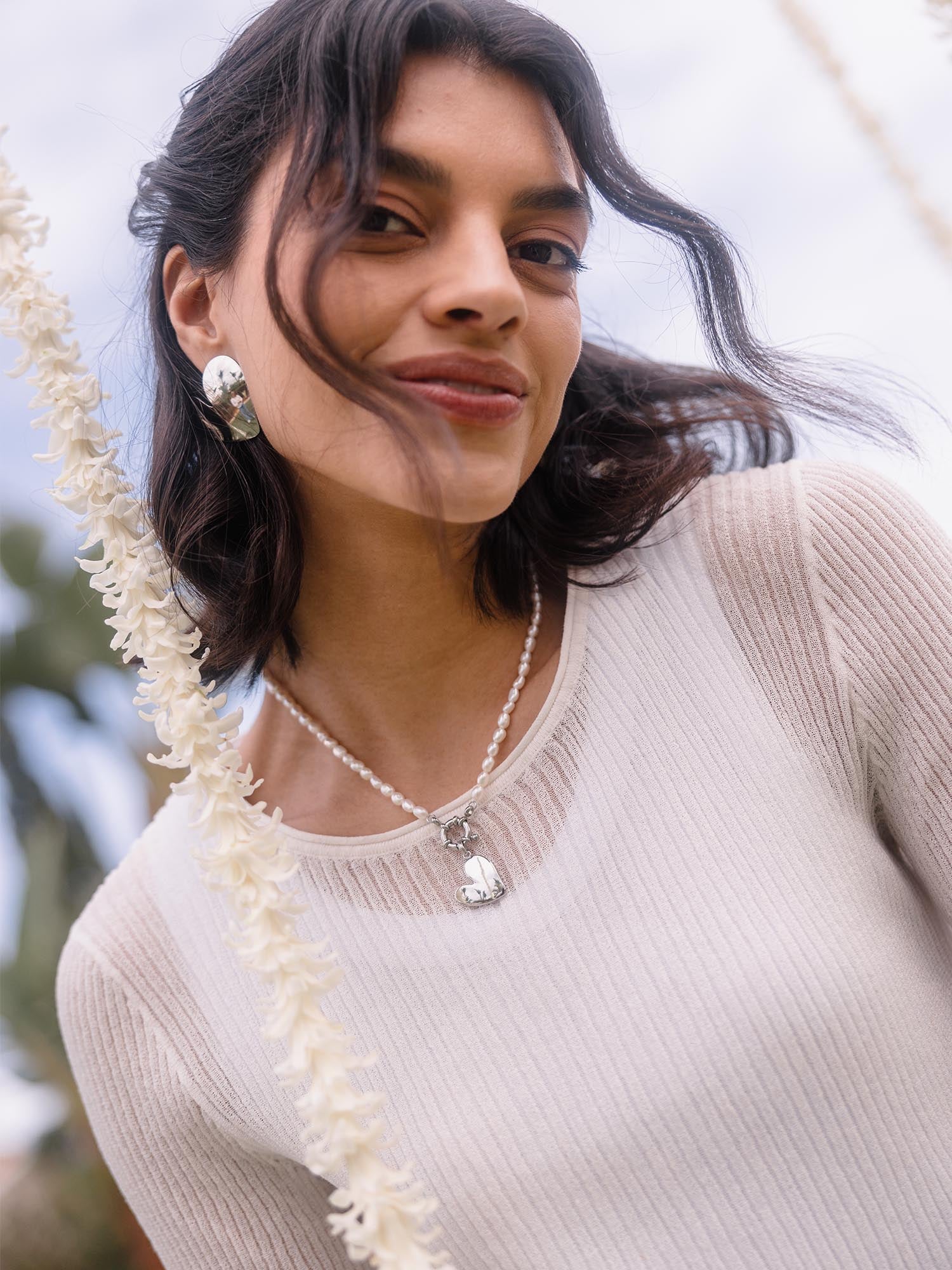 Collier Pearl Charm