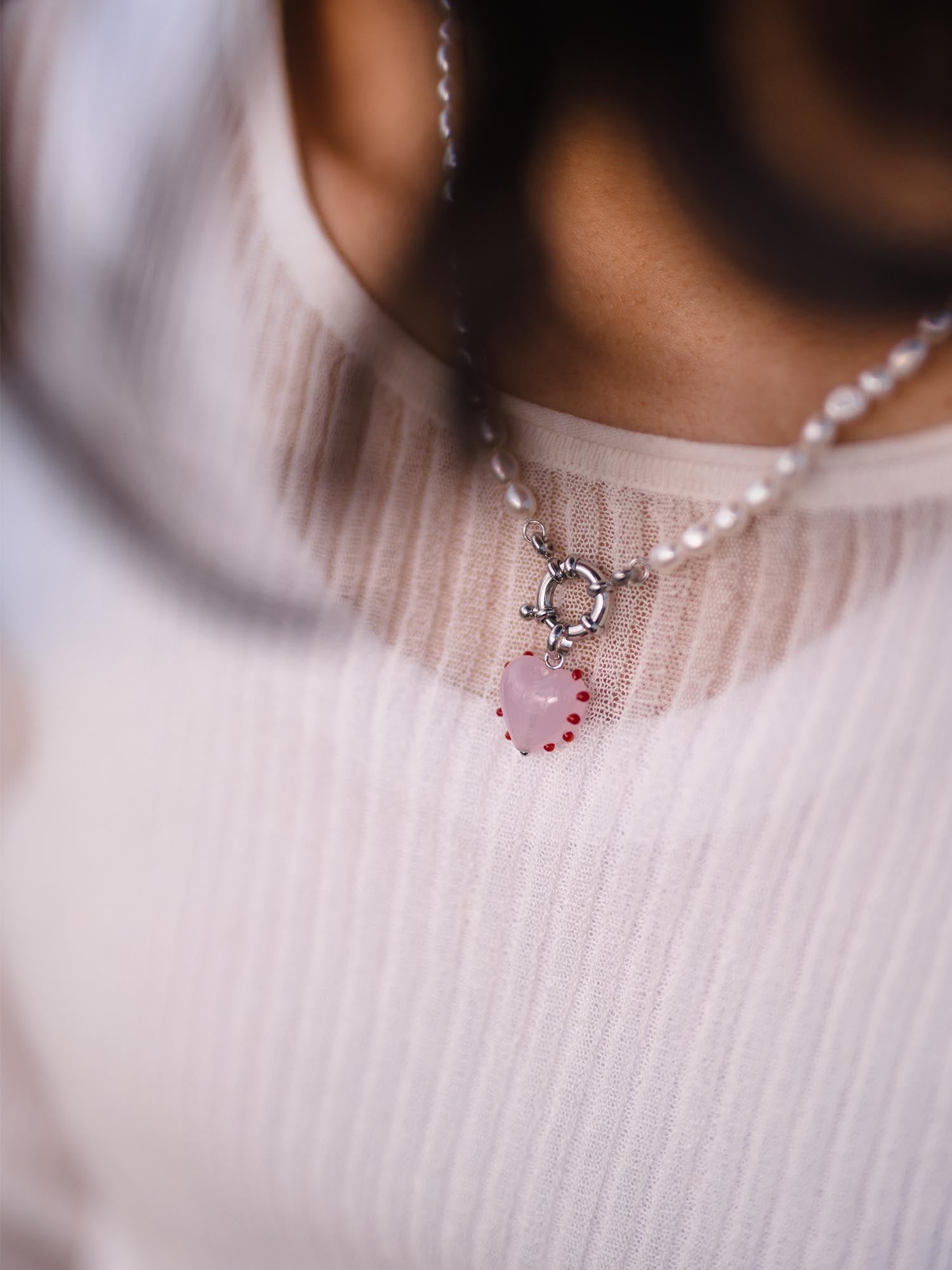 Charm Heart of Glass
