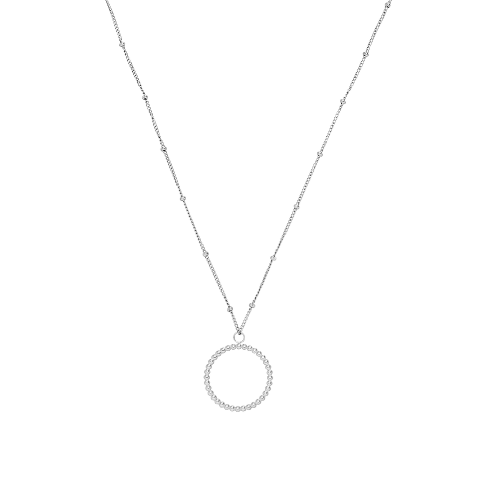 PURELEI Karma Kette in Silber mit filigranem Kreis-Anhänger, nickelfrei und zeitlos elegant, strahlt Ruhe und Harmonie aus.