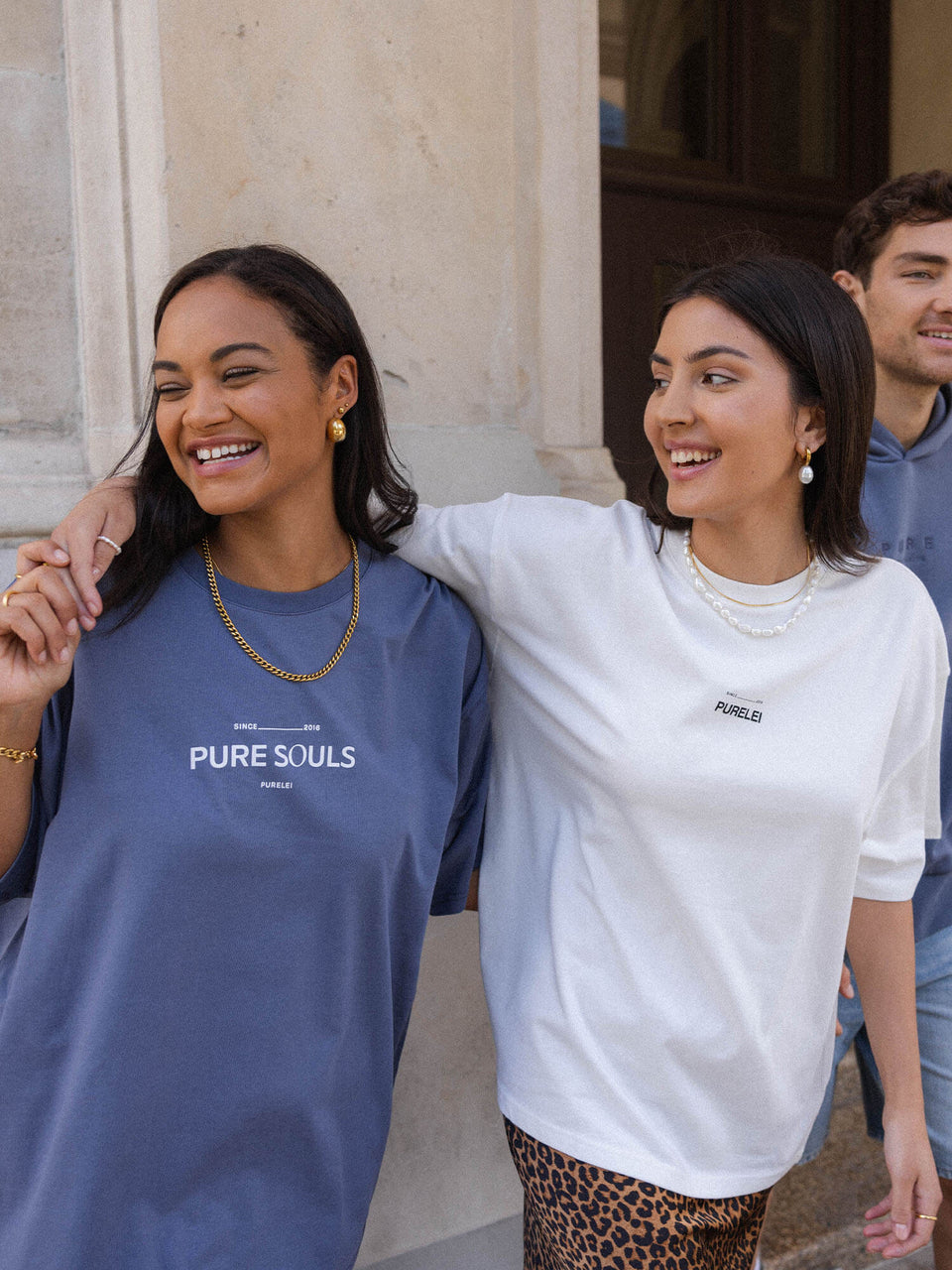 PURELEI T-shirt Pure Souls Dark Blue aus Baumwolle mit oversized Passform und hochwertigem Print, inspirierend und lässig.