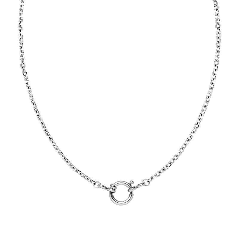Maikai Charm Kette in silberner Edelstahloptik mit fein glänzendem Verschluss, minimalistisch und elegant von PURELEI.