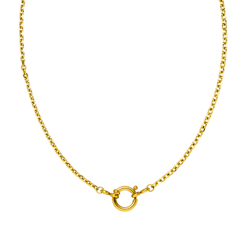PURELEI Maikai Charm Kette aus 18K vergoldetem Edelstahl mit schlichter Öse, elegant und zeitlos, warmes Licht.