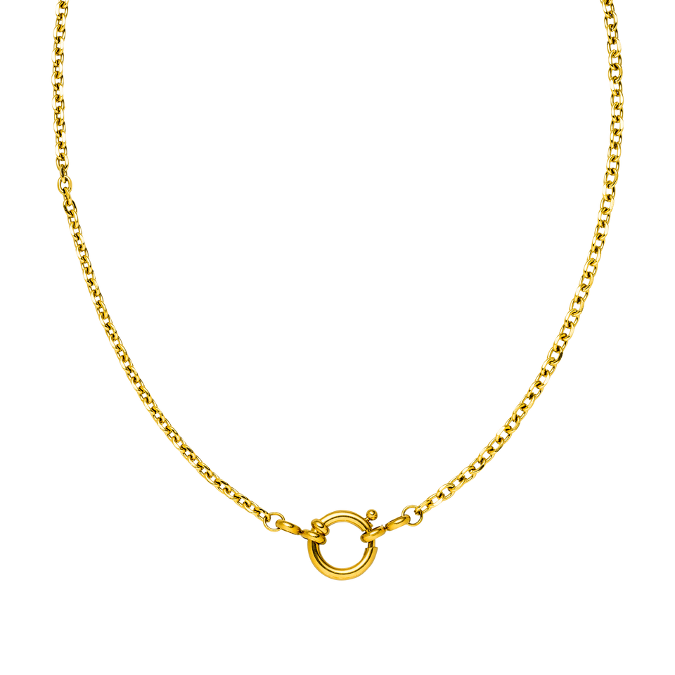 PURELEI Maikai Charm Kette aus 18K vergoldetem Edelstahl mit schlichter Öse, elegant und zeitlos, warmes Licht.