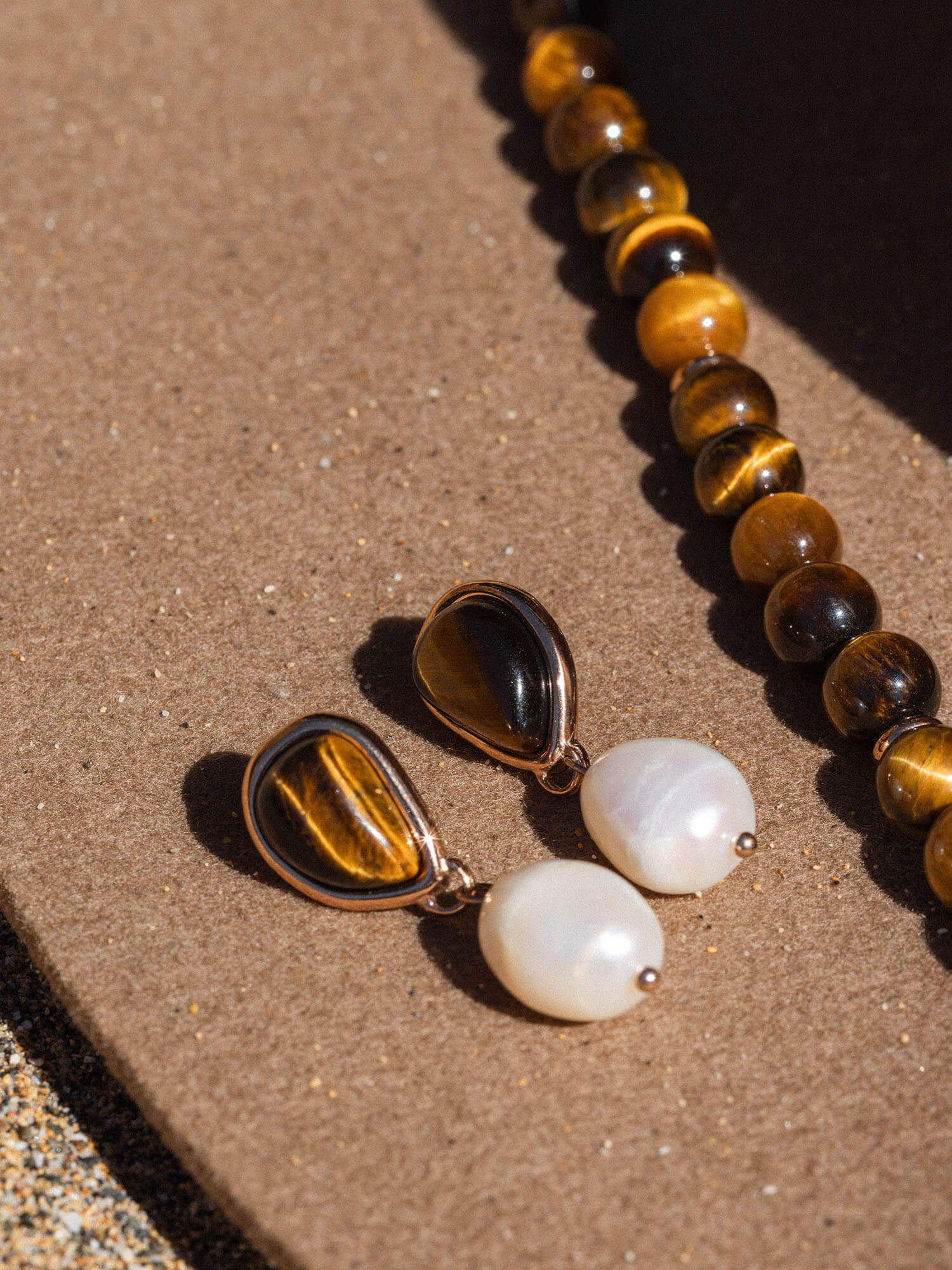 Orecchini con Occhio di Tiger's Eye