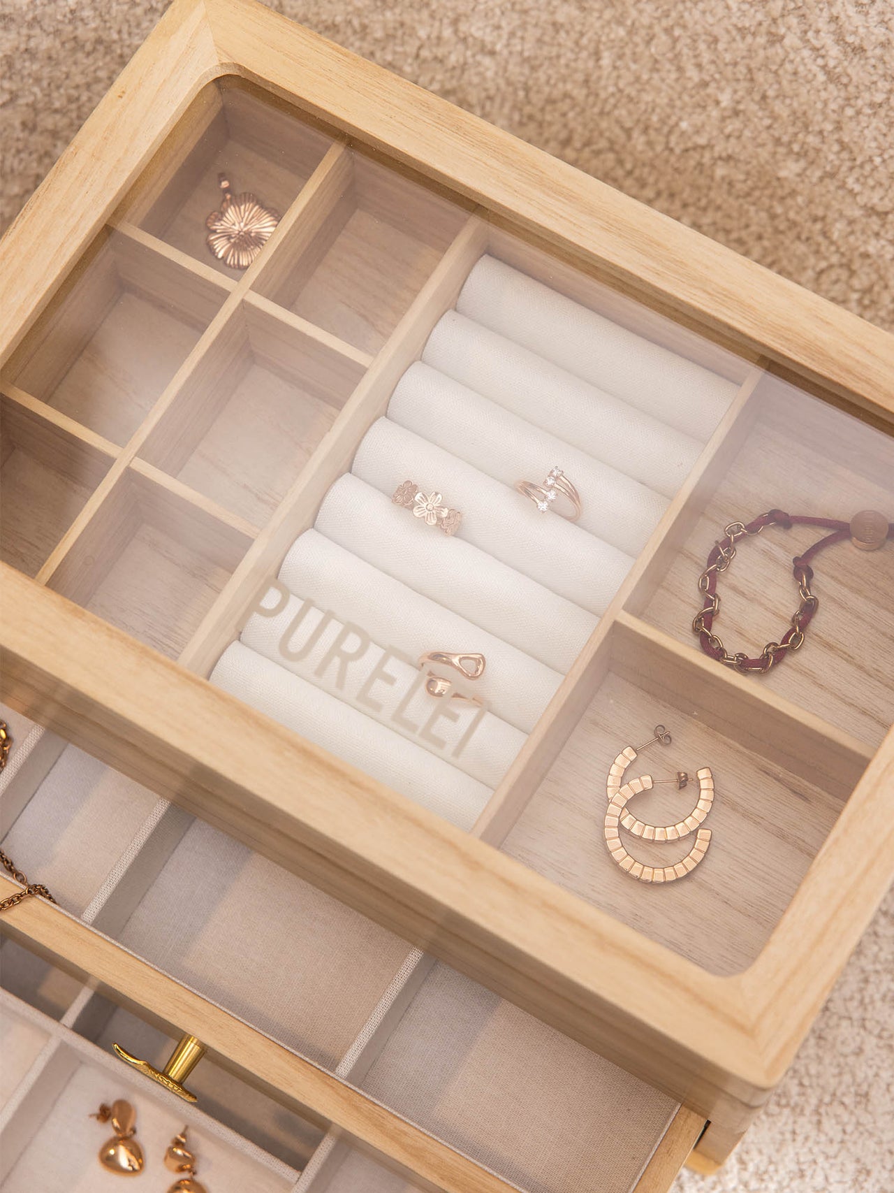 Schmuck Adventskalender + Holz Schmuckbox