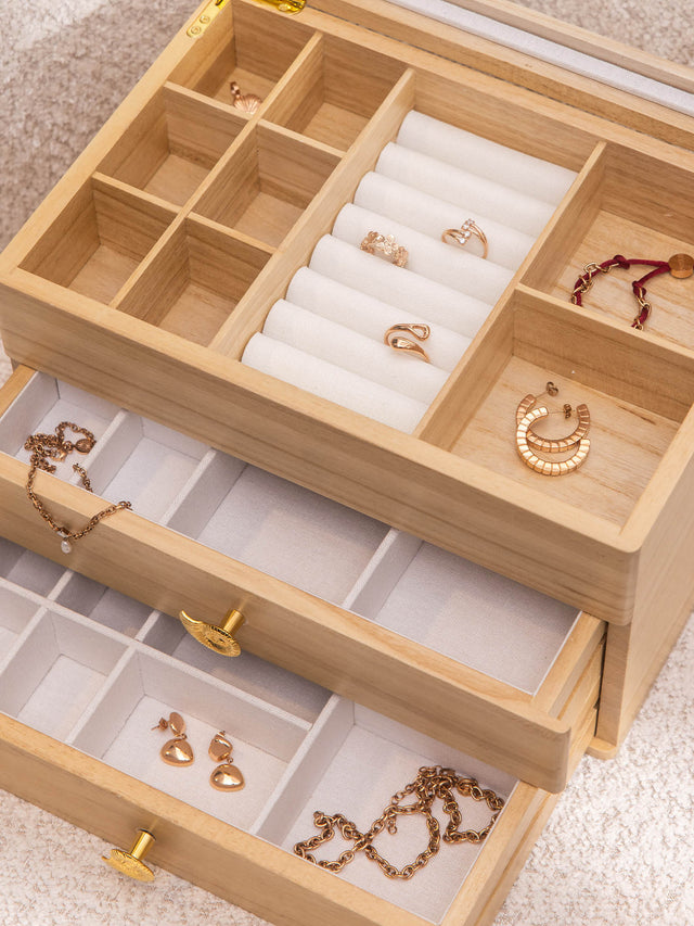 Schmuck Adventskalender + Holz Schmuckbox