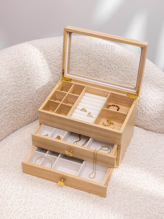 Schmuck Adventskalender + Holz Schmuckbox