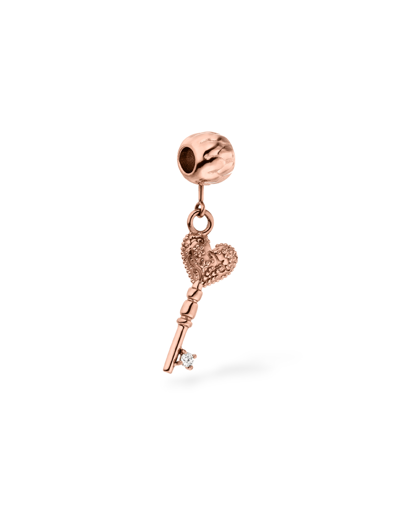 Lei Heart Key Charm
