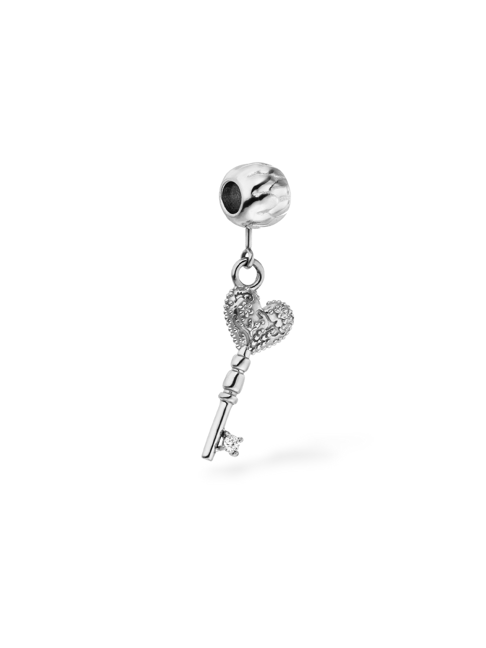 Lei Heart Key Charm