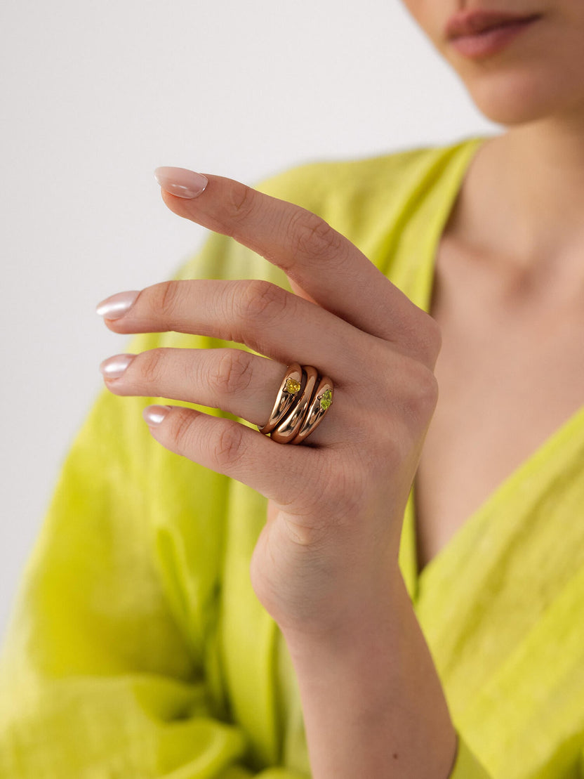 Soft Curve Ring Set