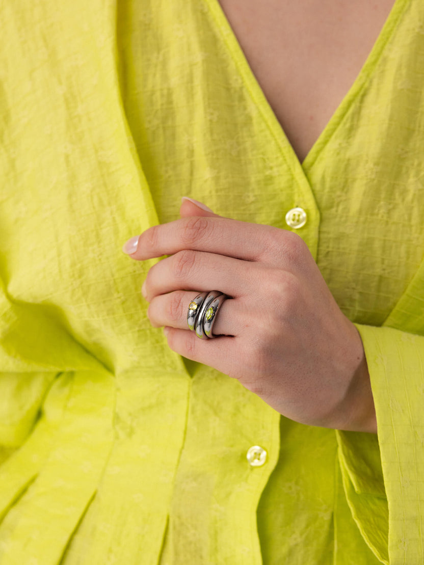 Soft Curve Ring Set