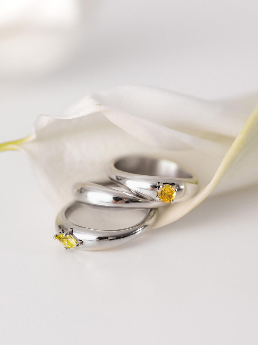 Soft Curve Ring Set