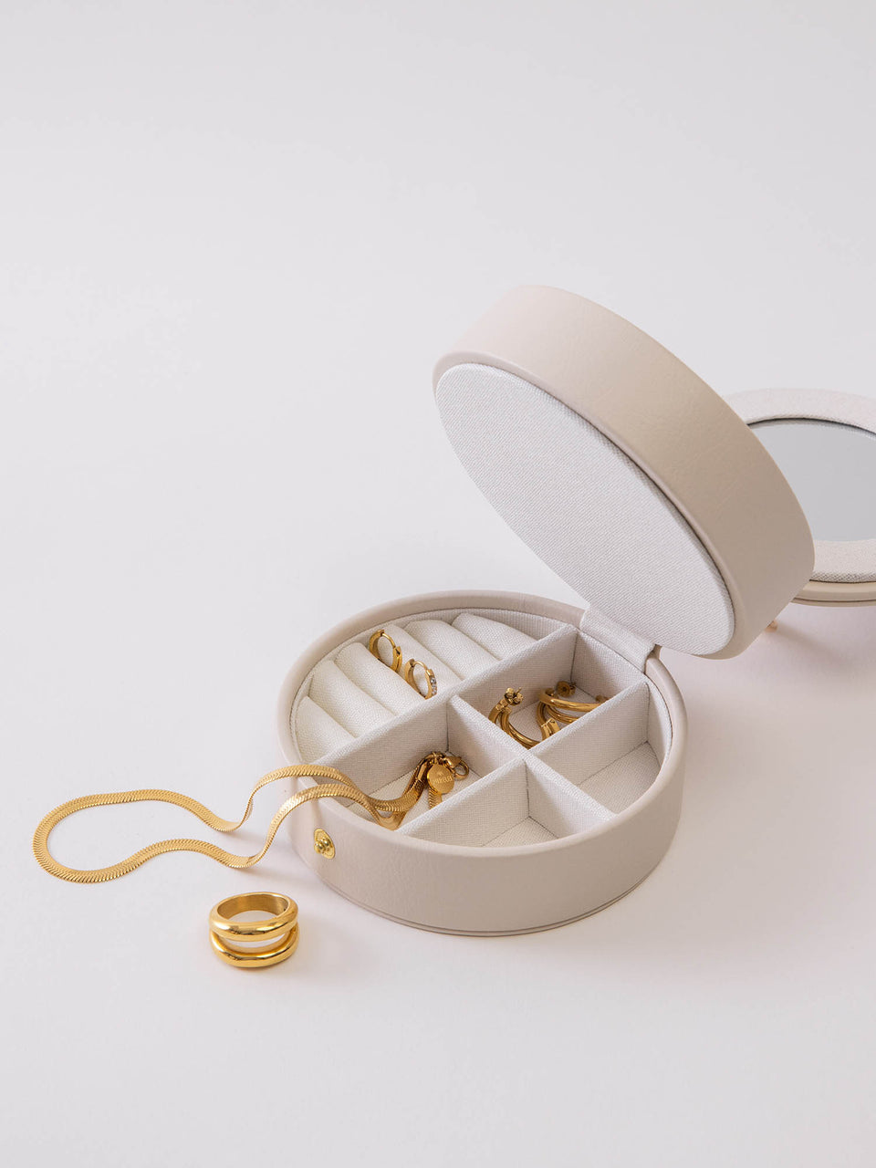 Muschel Schmuckbox Rund