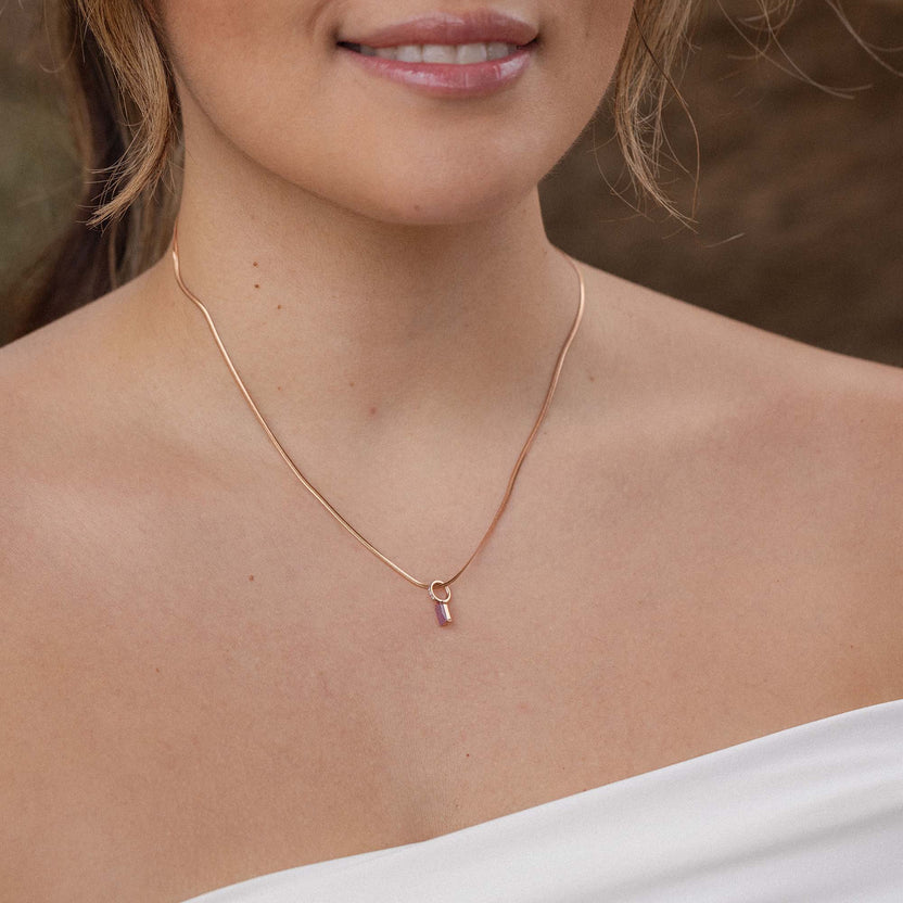 Silberne Kette mit Schlüssel-Anhänger, elegant und feminin, von PURELEI.